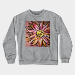 Daisy Flower in Pink Crewneck Sweatshirt